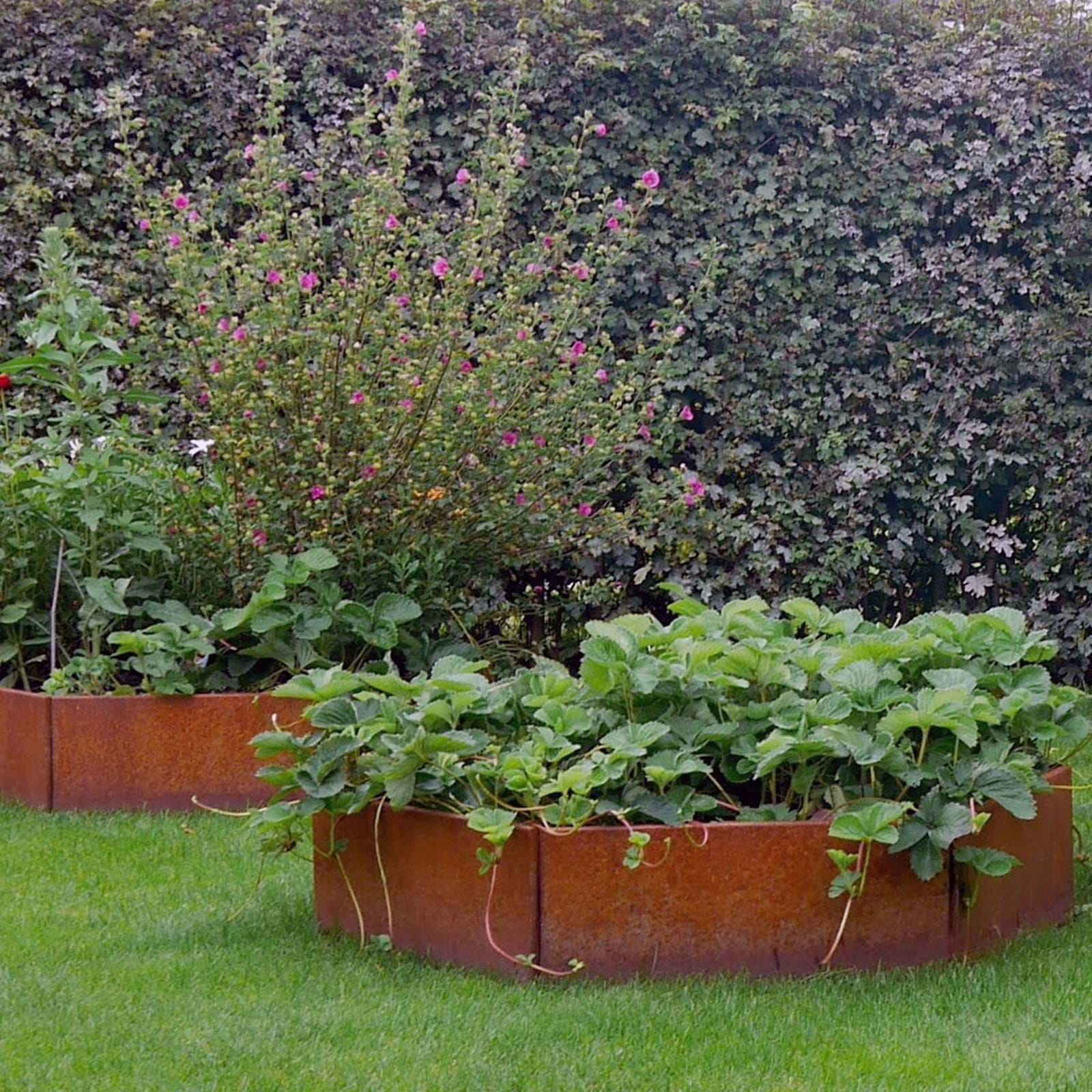 Højbede byg selv. Design et sekskantet højbed / plantekasse i rust ...