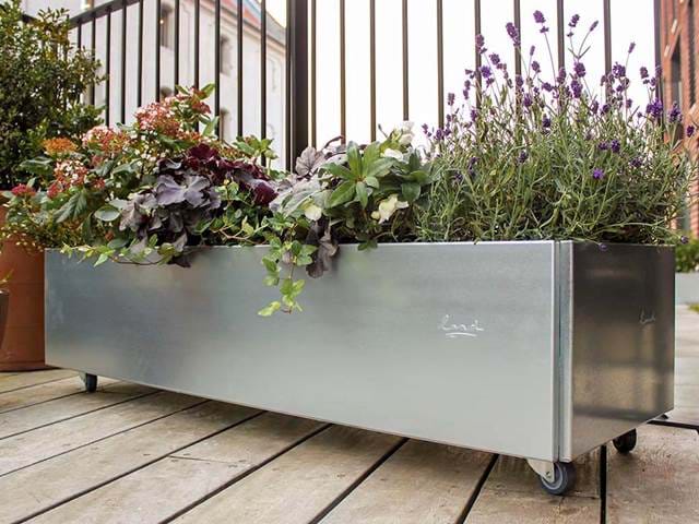 Land Classic 25X120 Cm Galvaniseret Altankasse Paa Hjul Land Classic 25X120 Cm Galvaniseret Altankasse Paa Hjul