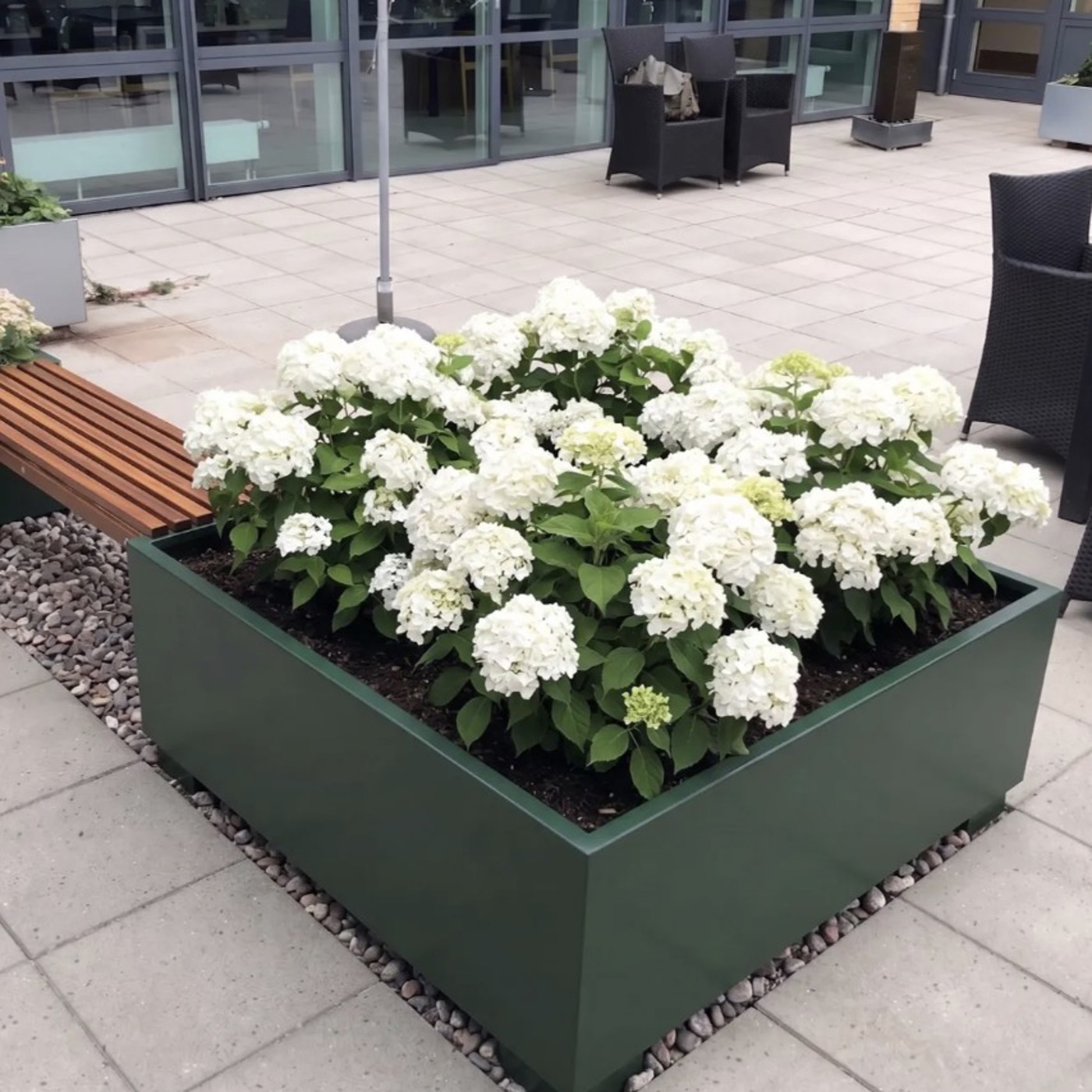 Grøn plantekasse 120x120